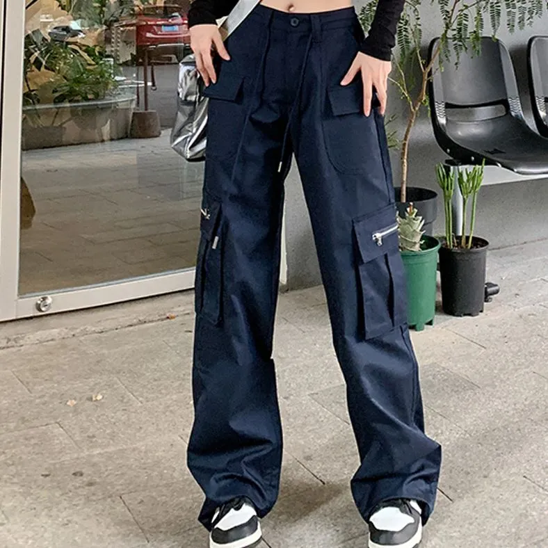 OROI Cargo Pants Women's Navy Blue-1