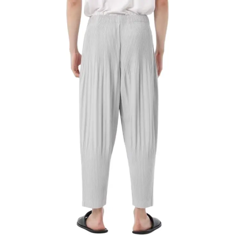 Homme Plissé Issey Miyake Casual Pants Men's Light Gray-1
