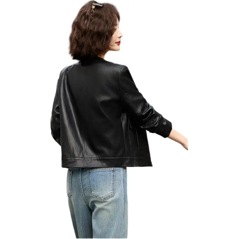 Yi Mengyuan Leather Jacket Women's-3
