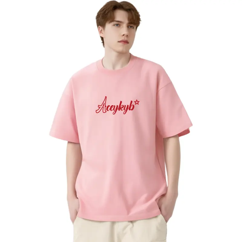 YK&YB T Shirts Unisex Light Pink-3