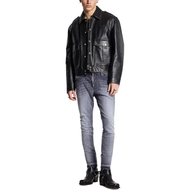 DSQUARED 2 Faded Straight Leg Skinny Jeans-1