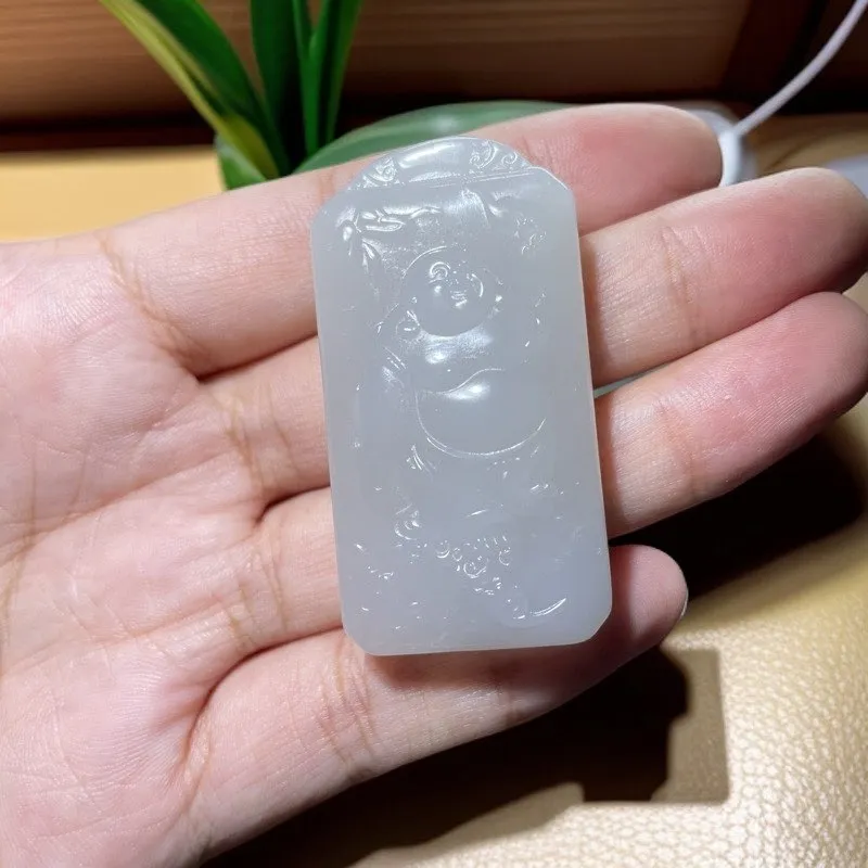 BUDOUXIAOAI Hetian Jade Pendants White Jade/Pale Greenish White Jade Women's-5