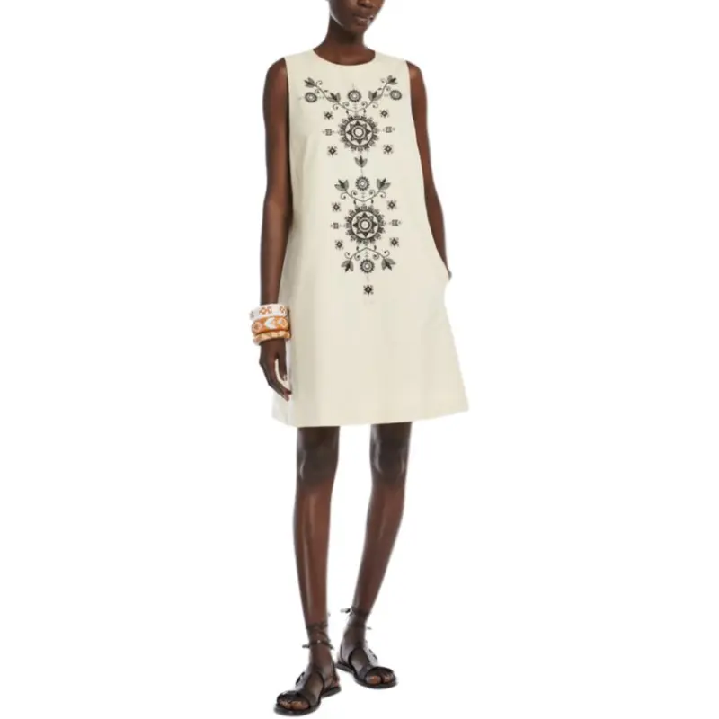 WEEKEND MaxMara SS25 Sleeveless Dress Women's White-3