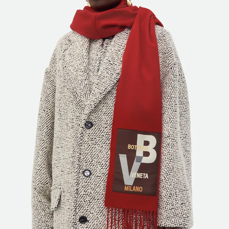 Bottega Veneta Wool Knit Scarves Women's Red-2