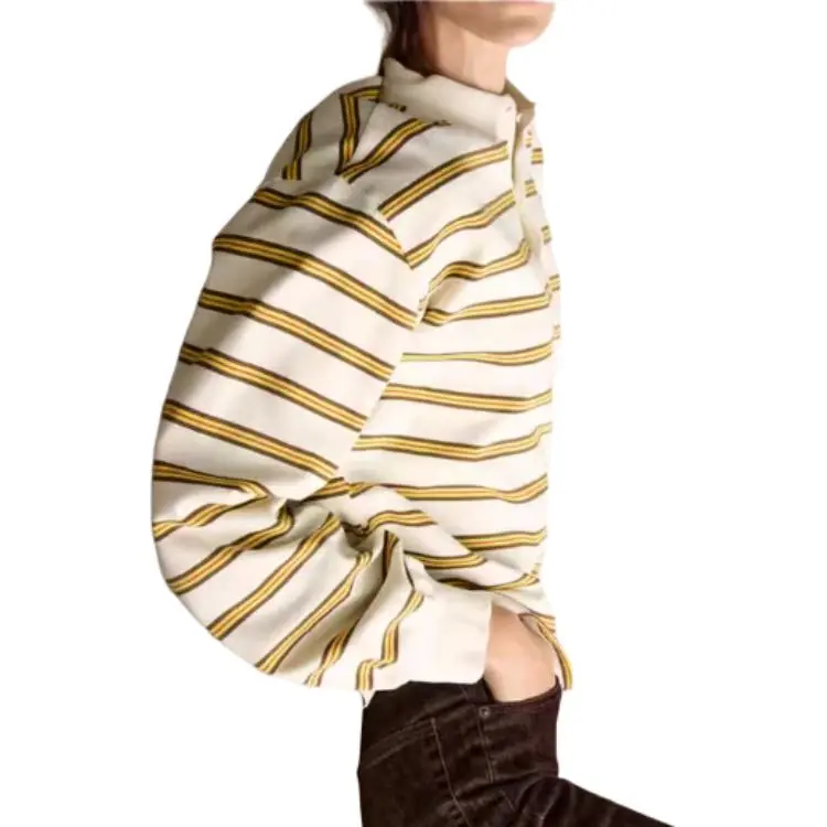 ZARA T-Shirt Women's Yellow Stripes-2