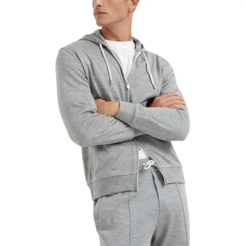 Brunello Cucinelli Zip Up Drawstring Hoodie-3