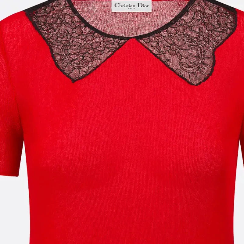 DIOR Dioramou Collection SS24 Knitwear Women's Red-2