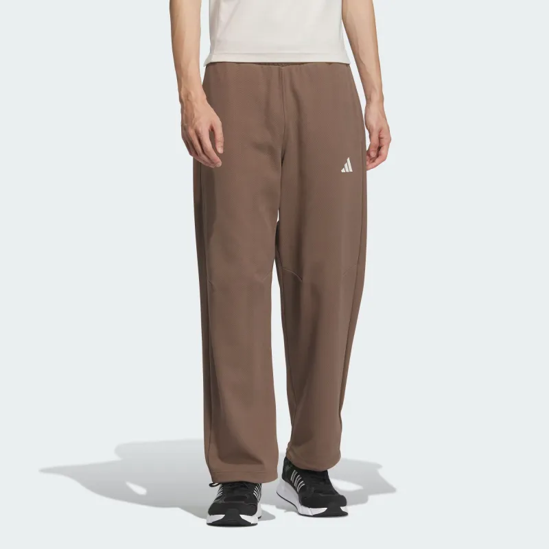 Adidas Knitted Sports Pants Men Brown-1
