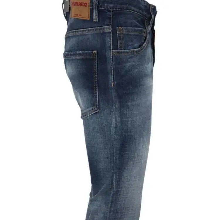 DSQUARED 2 Distressed Logo Patch Slim Fit Jeans-4