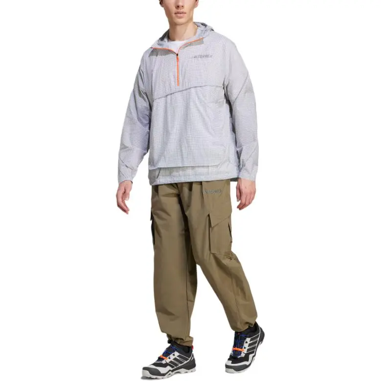 Adidas TerrexXPLORIC SS25 WIND ANORAK Jacket Men's White-3