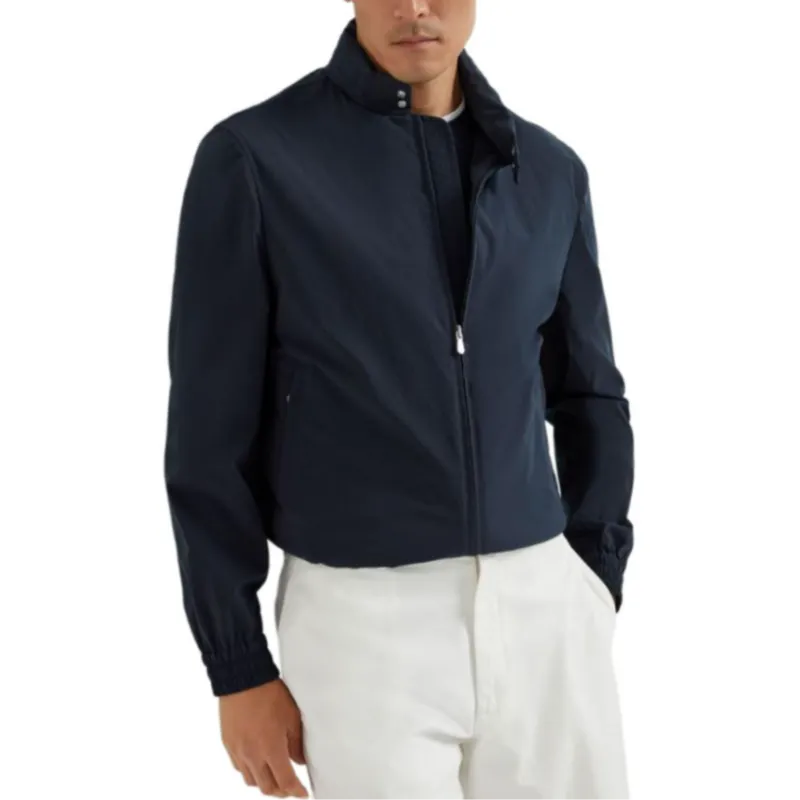 Brunello Cucinelli High Neck Zip Up Bomber Jacket-3