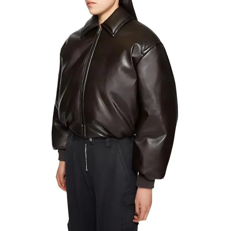 Acne Studios Coated Bomber Jacket Adm Dark Brown-4