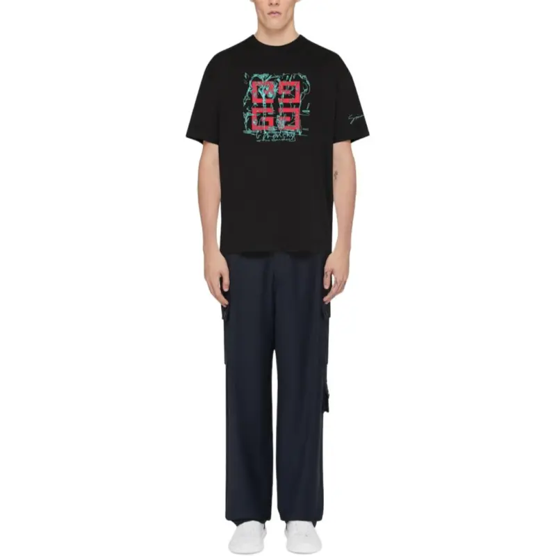 Givenchy Logo embroidered T shirt-2