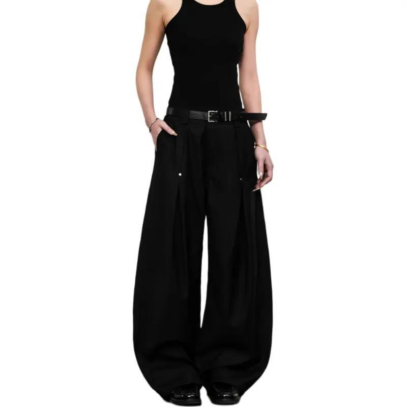 VINMUK Casual Pants Unisex Black-6