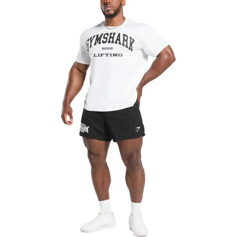 GYMSHARK Lifting T Shirt Men's White-2