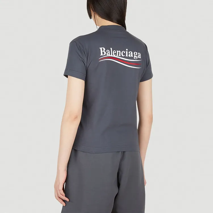 Balenciaga T Shirts Women's Dark Gray-3