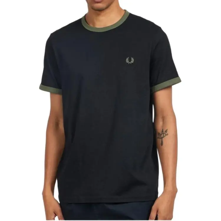 FRED PERRY T Shirts Men Black-2