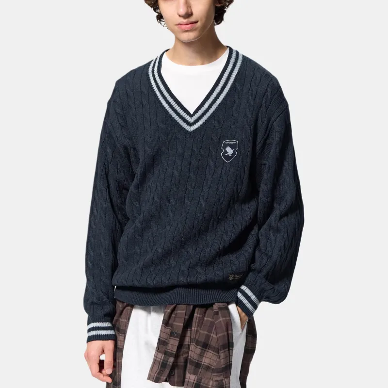 GU Harry Potter Collaboration Sweaters Men Marine Blue-1