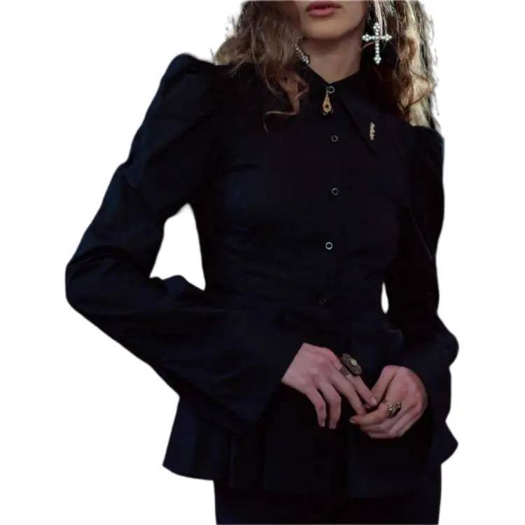 Selkie Collection FW24 Shirt Women's Black-3