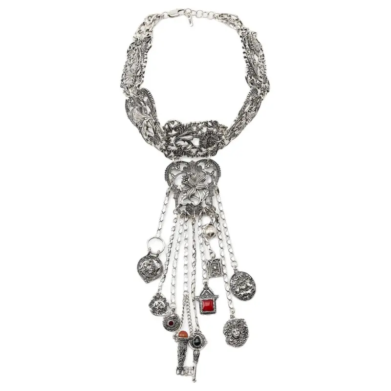 ZARA Metal Necklaces Women's Silver-1