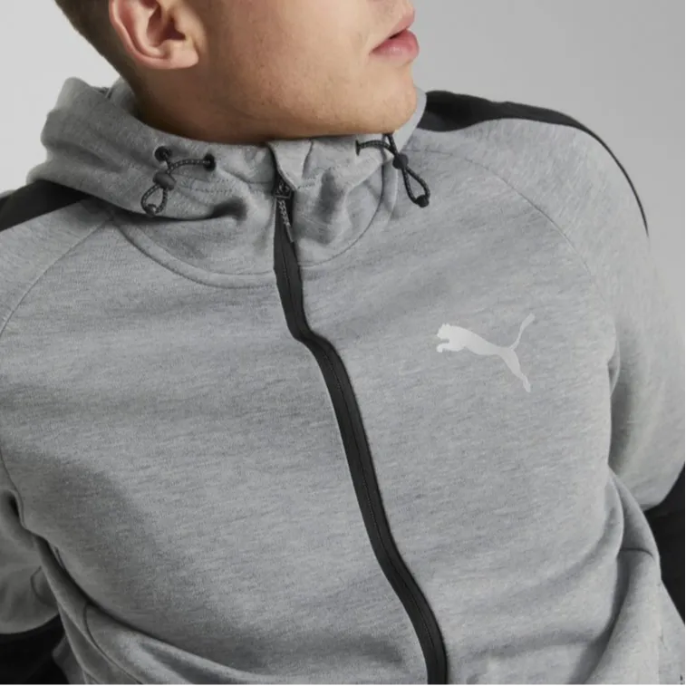 PUMA Evostripe Full-Zip Hoodie Sweatshirt Men's Gray-4