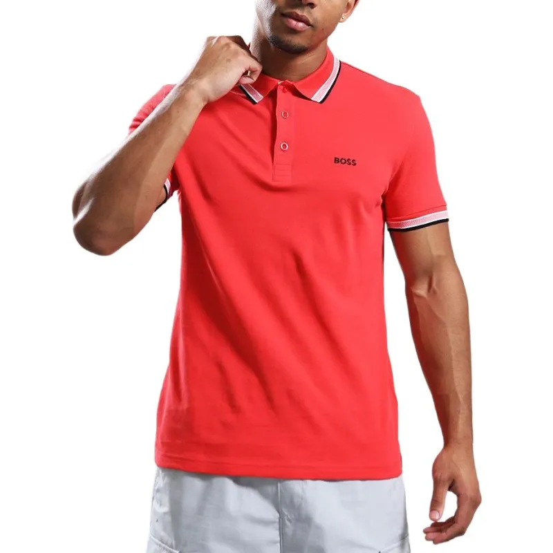 HUGO BOSS Polo Shirts Men Red-3