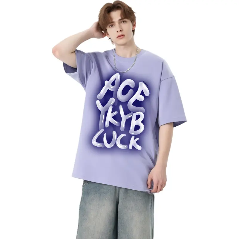 YK&YB T Shirts Unisex Lavender Purple-1
