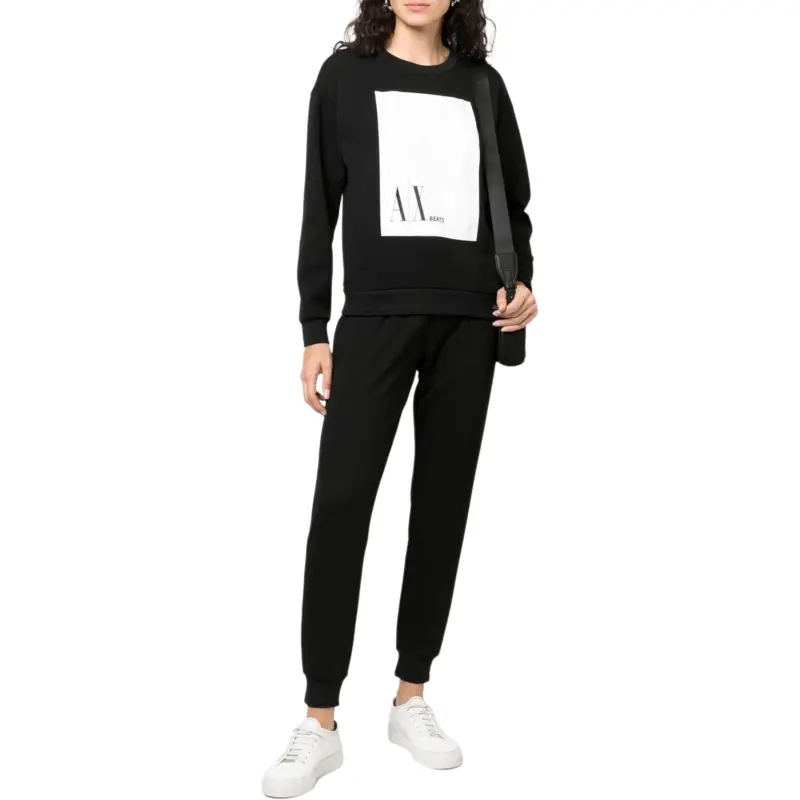 ARMANI EXCHANGEAE SS23 Knitted Sweatpants Men's Black-1