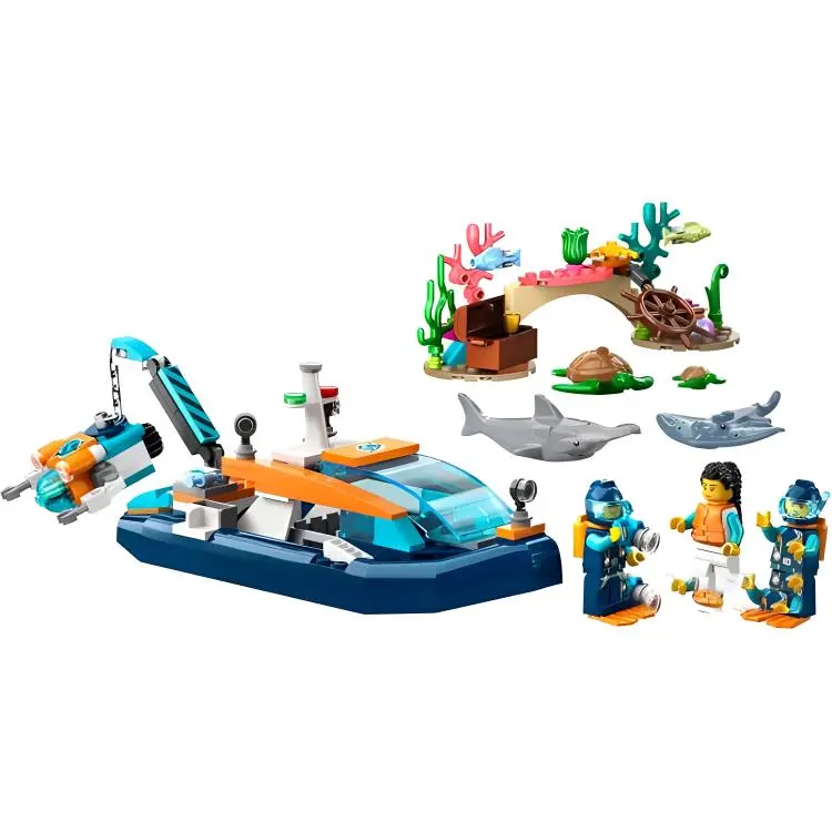 LEGO City Collection Dive Adventure Boat Building Blocks 182pcs 60377-1