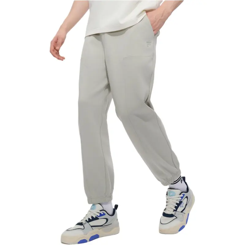 FILA FUSION FUSION LIFE Knitted Sports Pants Men's Gray Pale Green-3