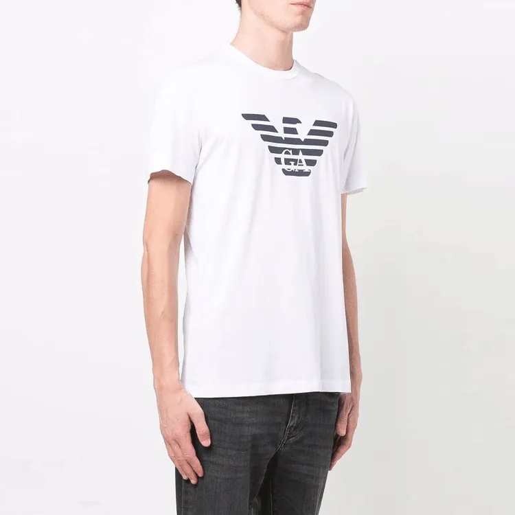 EMPORIO ARMANI Pima jersey T shirt With Logo Print-3