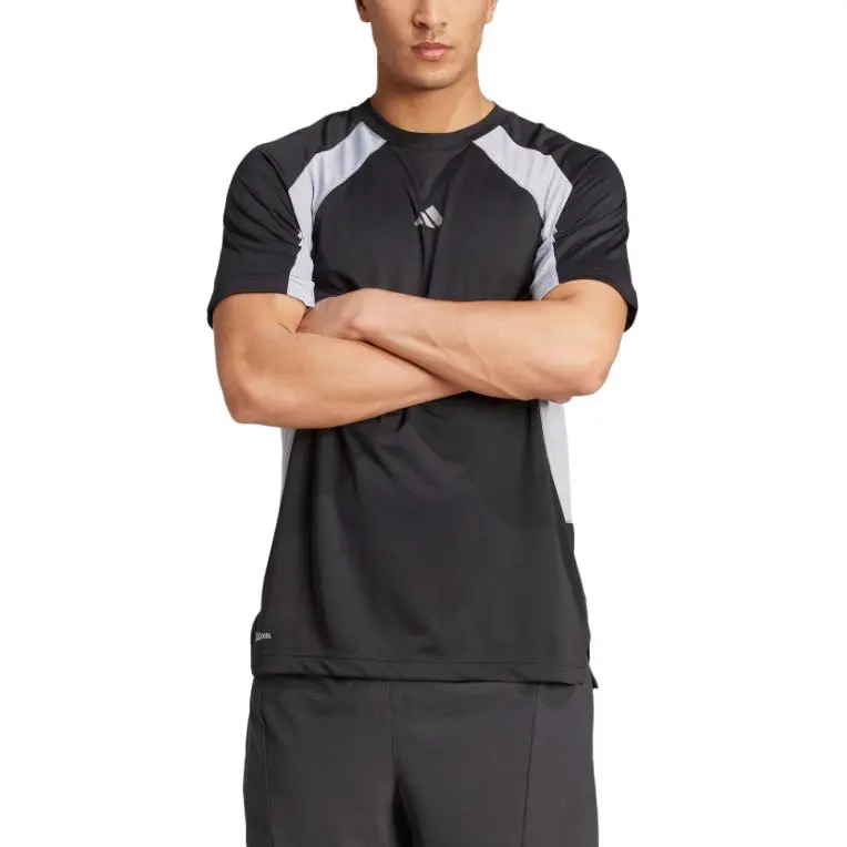 Adidas SS25 T Shirt Men's Black/Light Silver-1