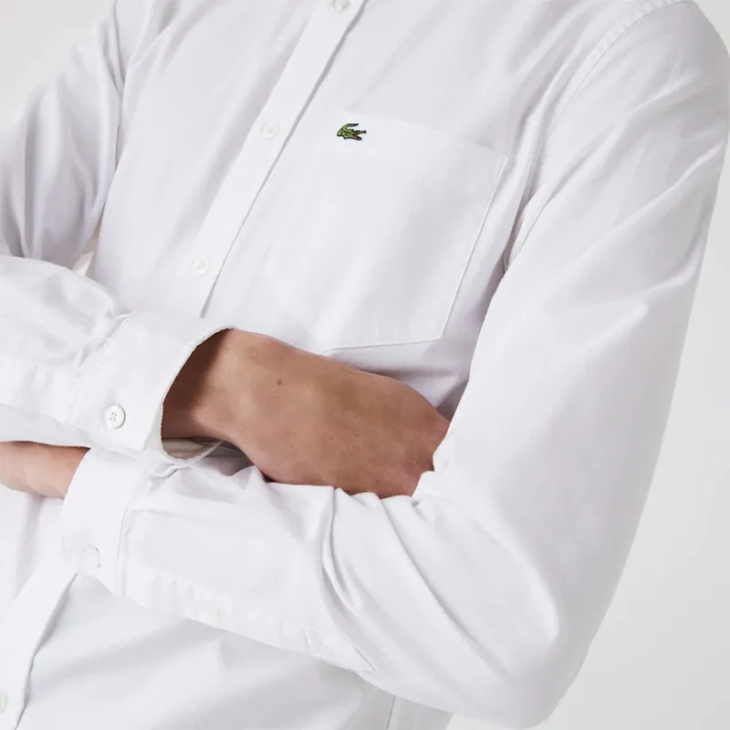LACOSTE Shirts Men White-4