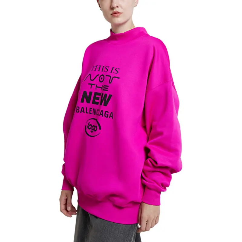 Balenciaga This Is Not Logo Sweatshirt Pink-4