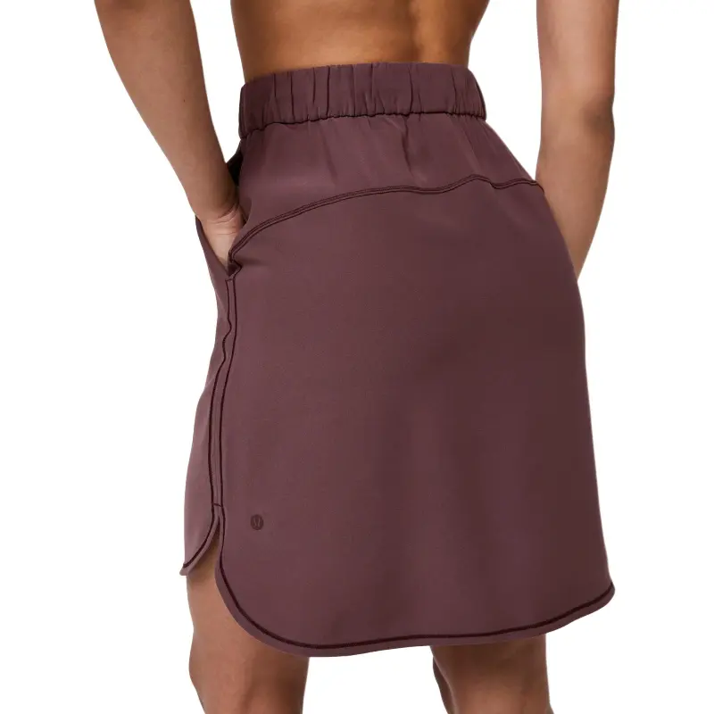 Lululemon On The Fly Casual Short Skirts Women's Brown Red-4