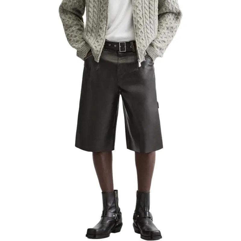 ZARA Casual Shorts Men's Black/Brown-2
