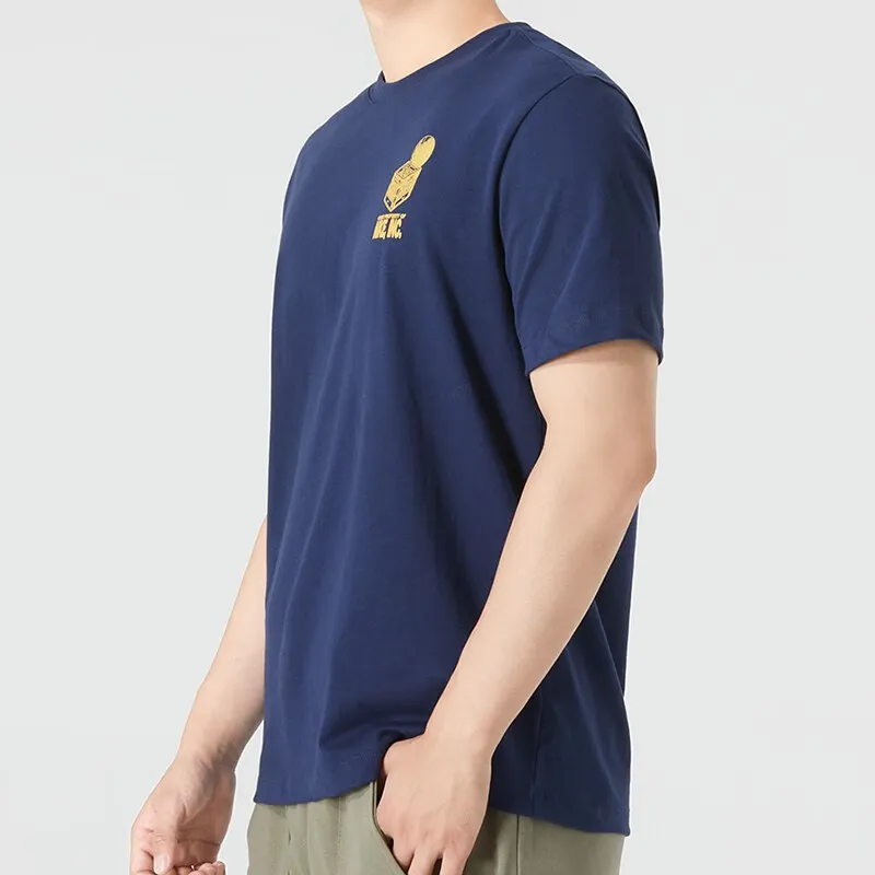Nike T Shirts Men Navy Blue-2