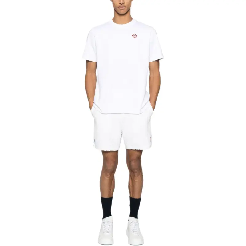 CASABLANCA Diamond Logo patch T shirt-2