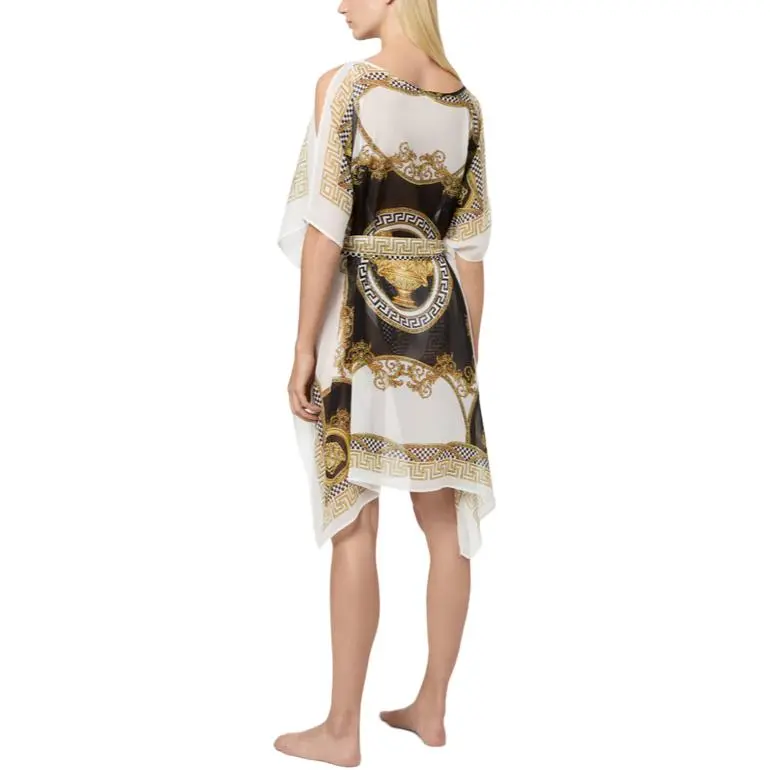 FANSIZHE VERSACE SS22 Short Sleeved Dress Women's Yellow-3