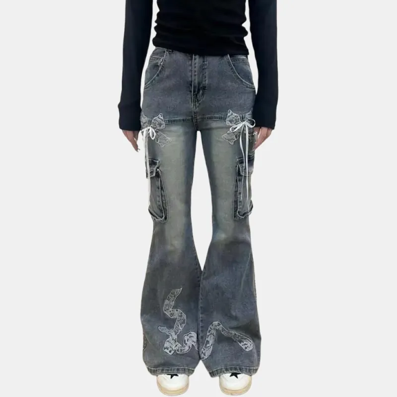 LESS BEARS Jeans Women's Blue-6