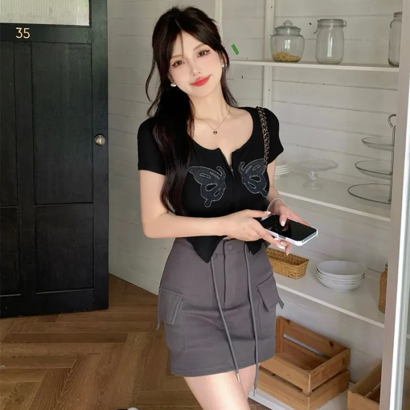 GULIANFEI Two Piece Skirt Sets Women's-5