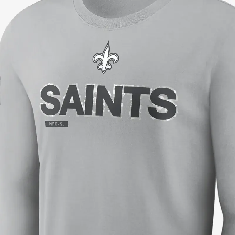 Nike New Orleans Saints Salute To Service Mascot Edge Legend Men's Nike Nfl Long Sleeve T Shirt-3