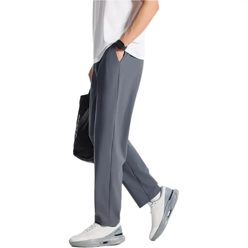 Anta Variety Training Collection Knitted Sweatpants Men's Men's Gray Clothing-2