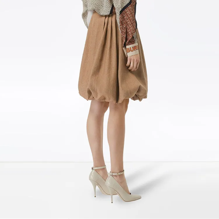 Burberry Casual Long Skirts Women's Khaki-3