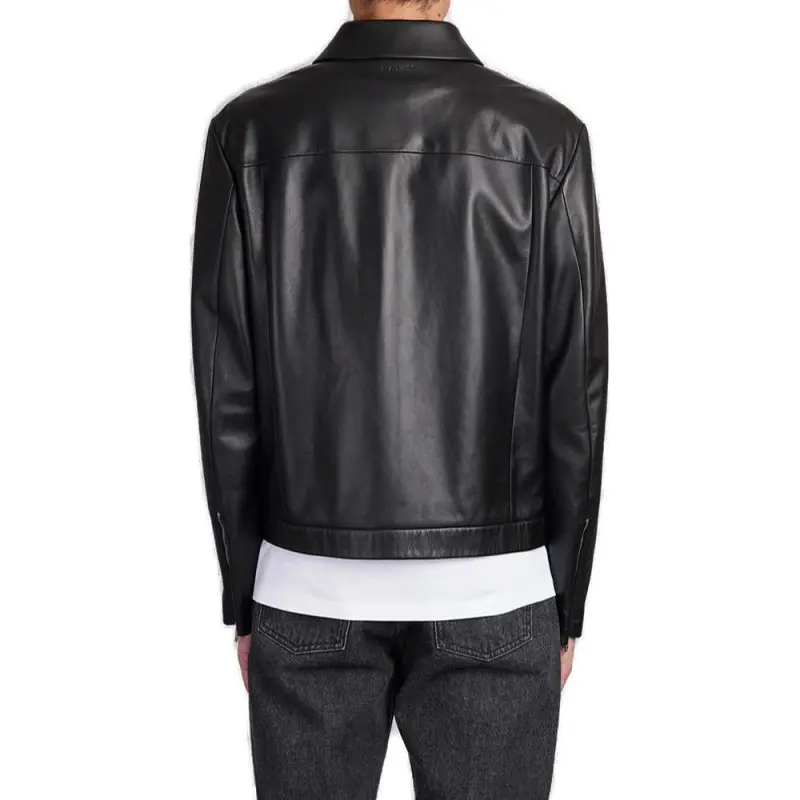 BALLY Zipped Leather Jacket-4