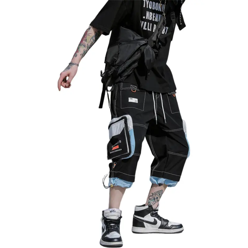 SZSX Cargo Shorts Unisex Black-3
