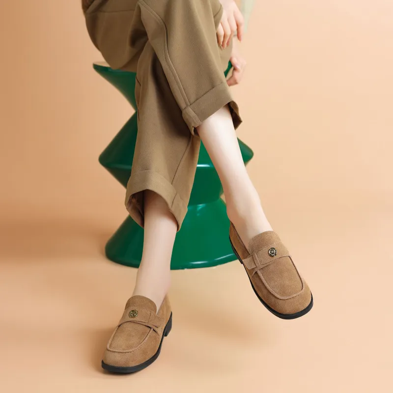 JOSINY Loafers 2.7cm Women's Brown/Gray Green-6