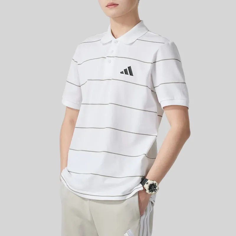 Adidas Polo Shirts Men White-3