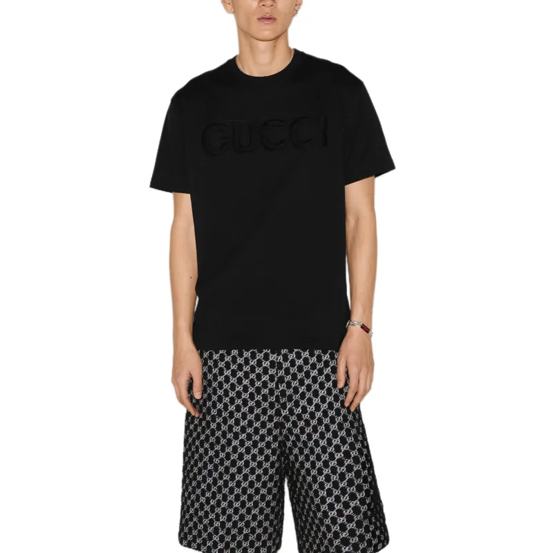 GUCCI Embroidered Jersey T Shirt-1