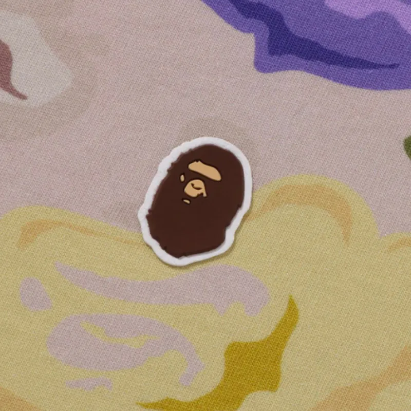 A BATHING APE Art Camo Ape Head One Point Tee-3